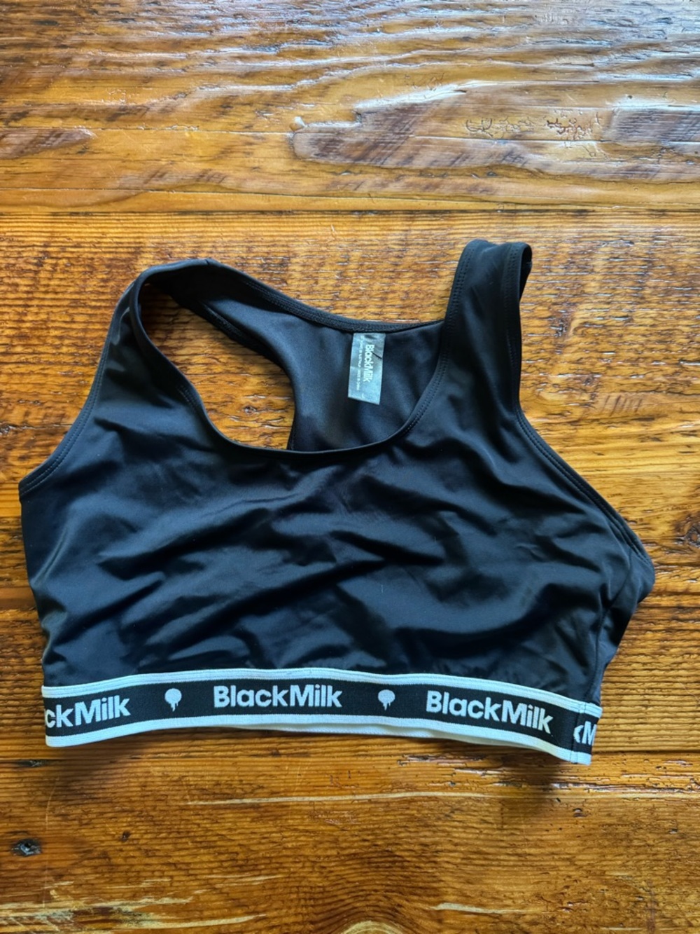 BlackMilk Black Racerback Sports Bra